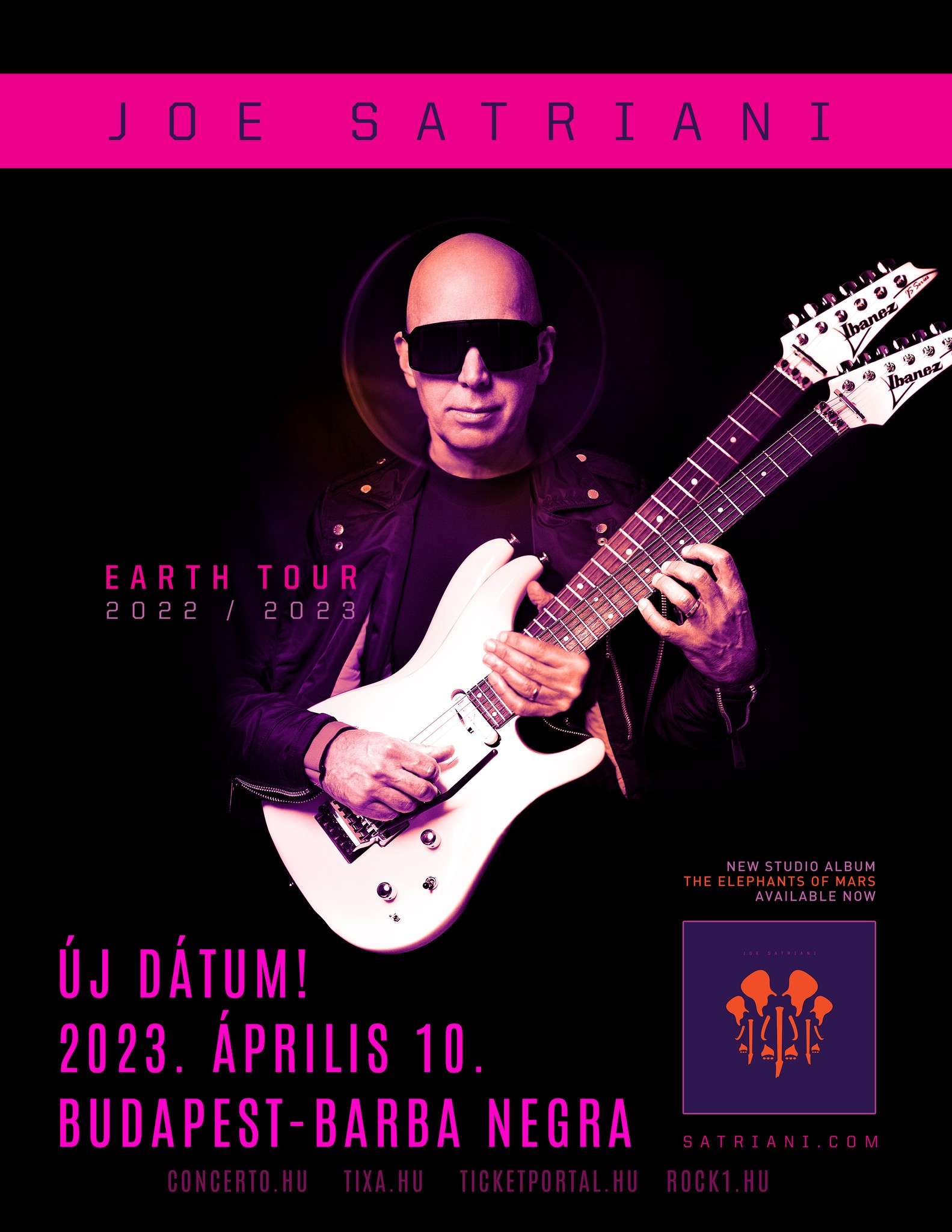 Joe Satriani - Új lemezzel érkezik Budapestre, az elmaradt fellépését pótolni az amerikai gitáros!